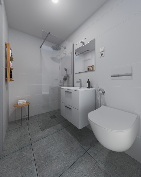 Vizualizace koupelny 2. NP