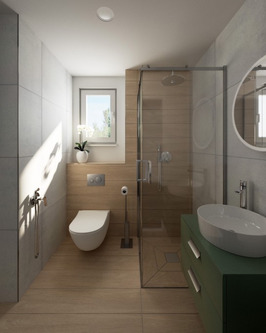 Vizualizace koupelny 1. NP