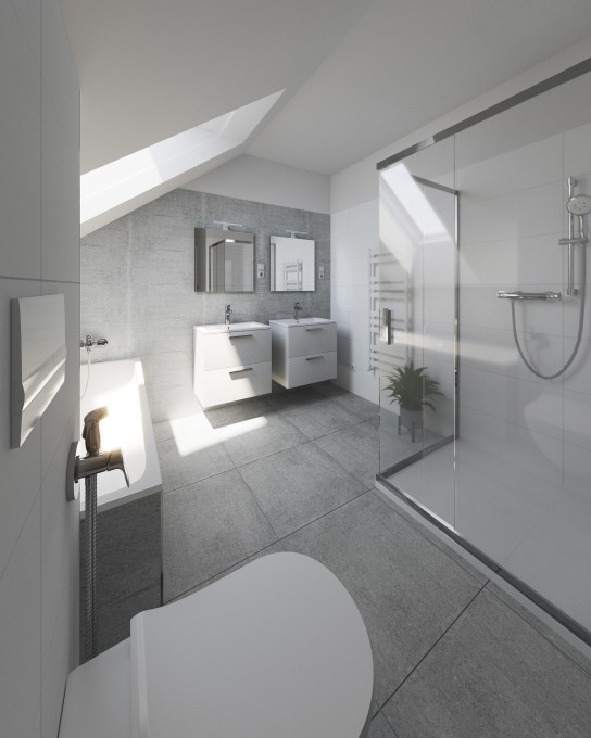 VARIANTA 1 - koupelna v 2. NP